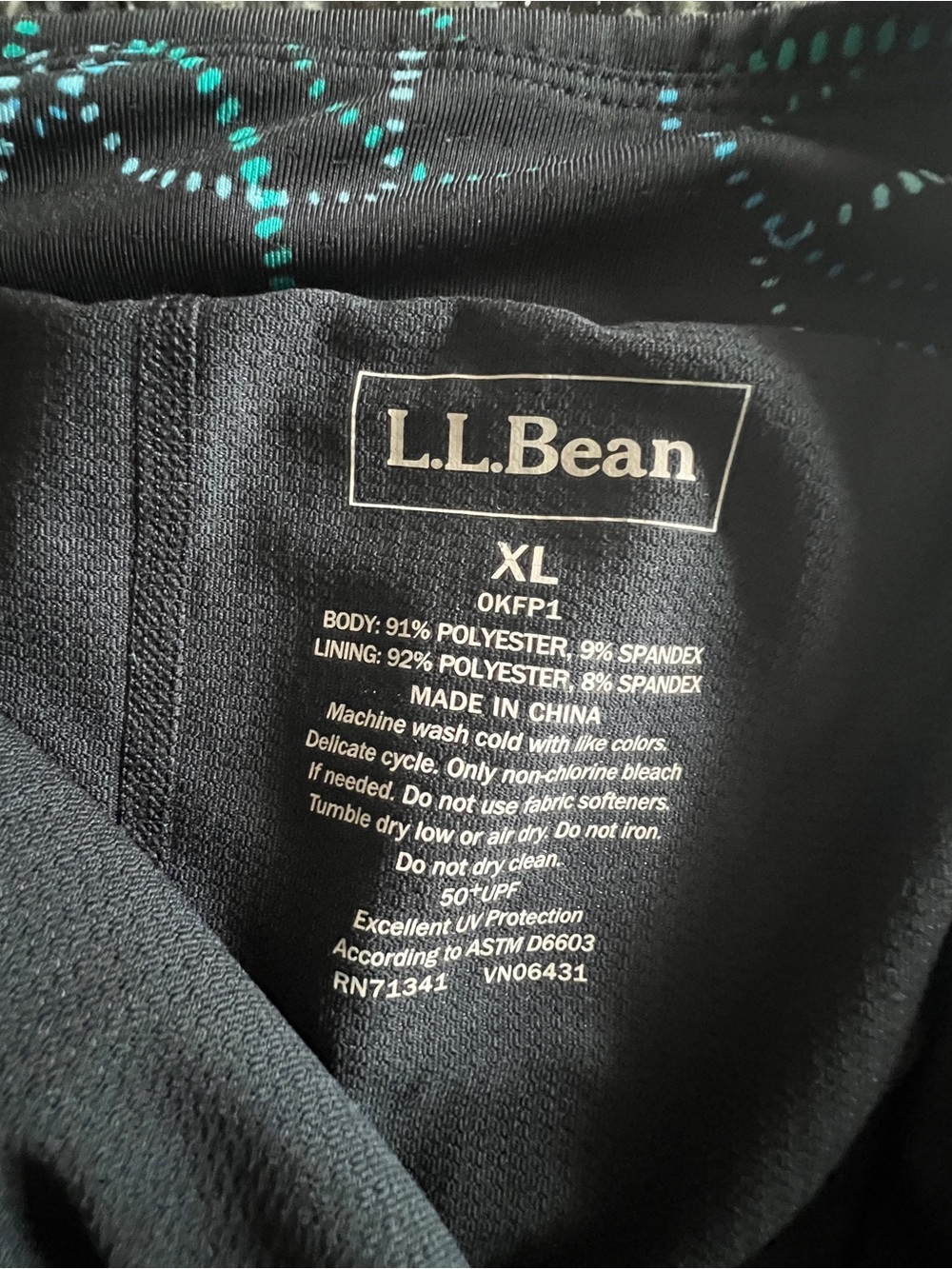L.L.Bean Navy and Green Floral Skort with UV Protection - Picture 7 of 7